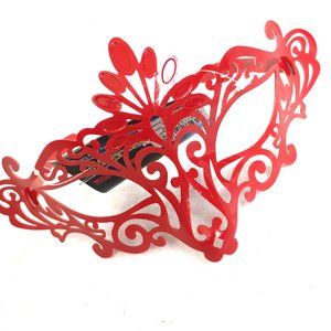 Venetian Style Red Mask Eye Glasses NWT NOS